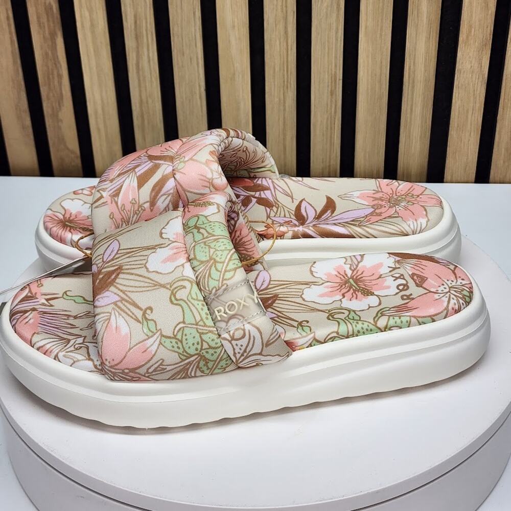 NEW - Roxy Gelato Lux Women’s Pink Platform Sandals Slip On Casual Shoes Size 5 - Picture 5 of 7